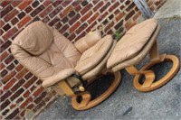2pc Palliser Leather Reclining Lounge Chair