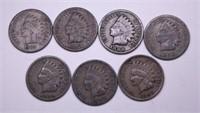 7 NICE INDIAN HEAD CENTS