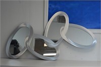 Abstract Silver Tone Mirror