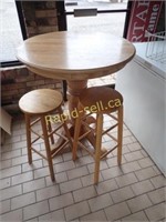 Pedestal Table and Stools