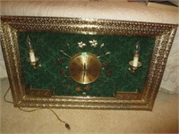 Vintage wall hanging clock/light