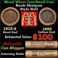 Small Cent Mixed Roll Orig Brandt McDonalds Wrappe