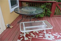 2 Glass Top Outdoor Tables