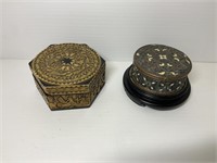 2 CHINESE CARVED BOXES