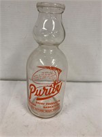 Purity milk bottle 10.5” tall
