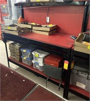 Wood and Metal Work Bench with Pegboard,