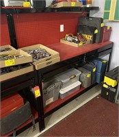 Wood and Metal Work Bench with Pegboard,