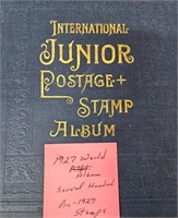 1927 Jr Intl Stamp Album w Pre-1927 Stamps