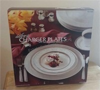 Silver Charger Plates - NIB