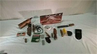 Knives, turkey call, lighters and miscellaneous