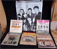 Beatles lot w/ records & poster.