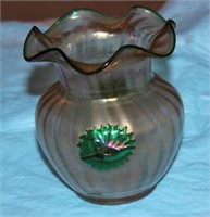 Antique Iredescent Flare Top Vase