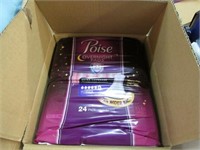 2 PK -- 24 CT POISE OVERNIGHT PADS