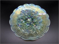 Northwood ice green opal 9" Rose Show plate-