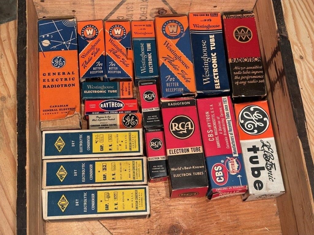 Vintage Radio and Guitar Amplifier Tubes in Box