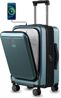 Carry on Luggage 22x14x9 Hard Shell Suitcase Teal
