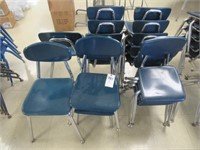 (16) Childs classroom chairs. (12) seat height 14