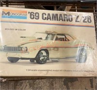 Vintage monogram, 69 Camaro Z 28 model kit new in