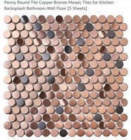MSRP $67 Penny Round Copper Tiles 5 Sheets
