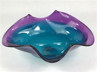 Firefly 1996 Fused Glass Handformed Bowl