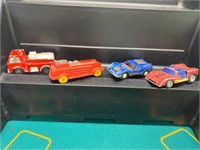 Nice Vintage Toy Car Lot Fire Engines Etc