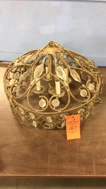 Early metal chandelier
