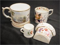 Four various antique English ceramic pieces