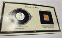 1963 Franklin Dies Half Dollar and 1/2 cent Stamp