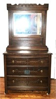 Antique East Lake Chest & Mirror
