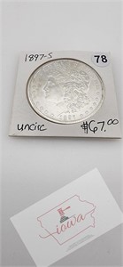 1897-S Uncirculated Morgan Dollar.
