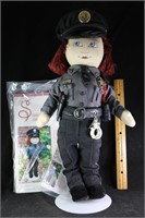 Police Woman Doll with paperwork