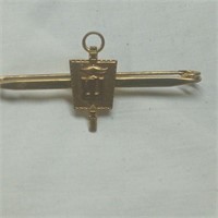 Hickok Vintage Collar Bar Pin with Year 1941 Key