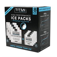 Titan High Performance Ice Pack Set, 8-pack