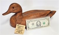 VINTAGE PHASE IV CONCEPT WOOD DUCK DECOY + TAG