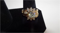 Gold ring with 1.1  solitaire diamond with guard