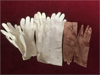Vintage Ladies Gloves - 3 Pairs