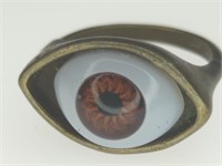 Brass Eyeball ring size 5.75