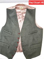 Paul Stuart Green Vest Wool 46