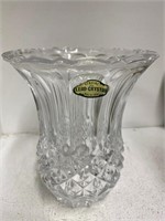 6" Genuine Japan 25% Lead Crystal Vase  k