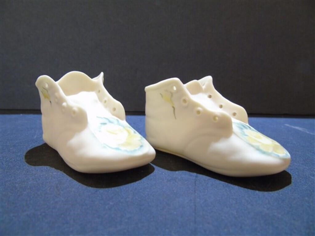 Pair of Porcelain Booties - Yellow
