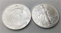 (2) 2003 Silver Eagles