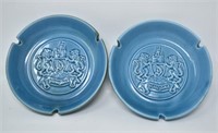 Vtg Disneyland Ashtrays Midcentury Castle Crest