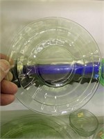 Green Depression Uranium Glass saucer