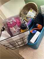 Basket with tide pods cards for teachers, wicker