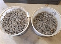 3 gallon pails of assorted nails