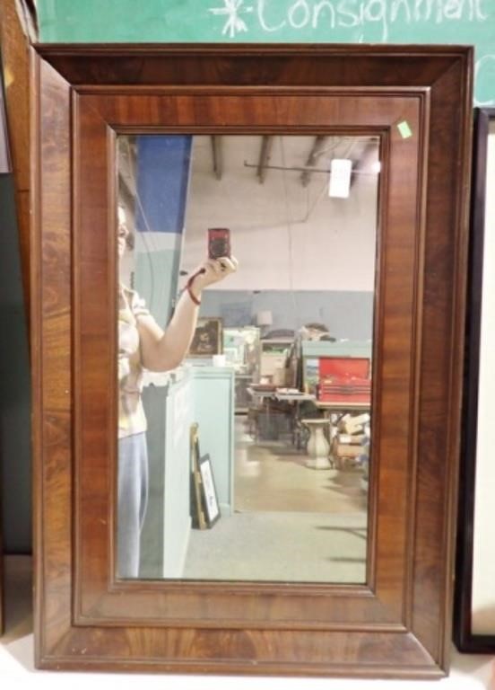 19TH CENTURY EMPIRE MAHOGANY MIRROR 35x23