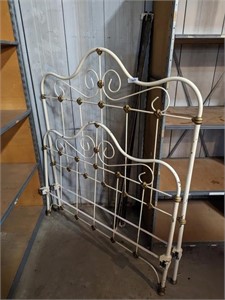 Vintage, Heavy, Iron Bed Frame, Complete w/ Rails