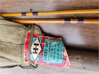 VTG. LUCKY ACE H-I BAMBOO FLY ROD 8.5' (NO BREAKS)