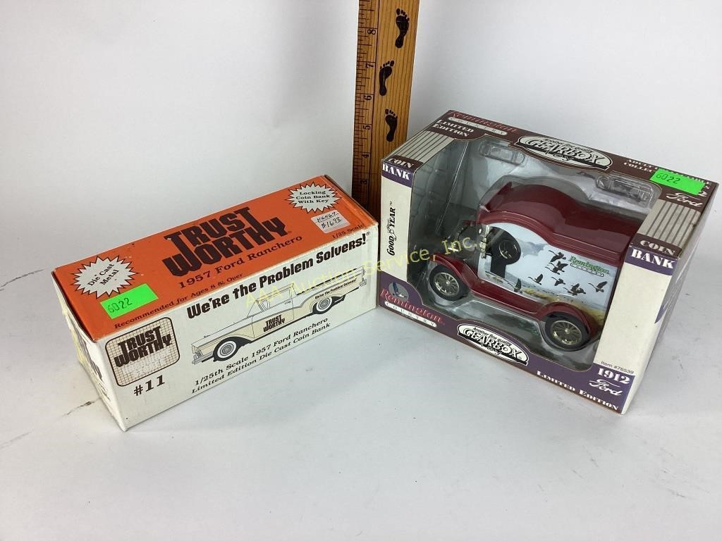 Diecast bank 1912 Ford Remington country new in