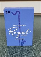 Five (5) D'Addario Royal Bass Clarinet Reeds